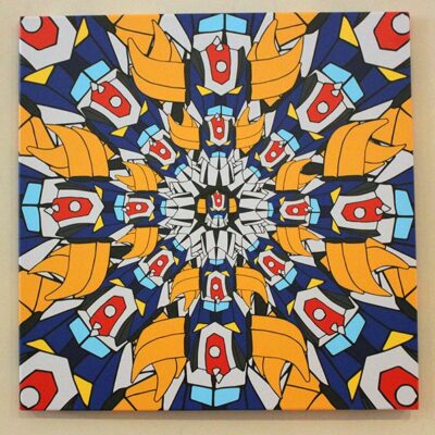 Tableau imprimé Mandala Goldorak